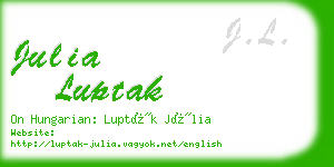 julia luptak business card